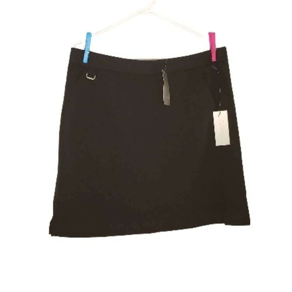 Chicos 2 Zenergy Greta Skort Skirt Black NWT